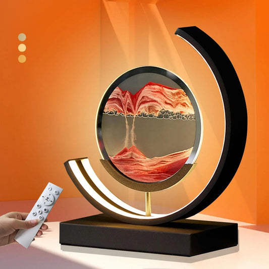 Art Sand Painting Lamp with Remote Control 360° Rotatable